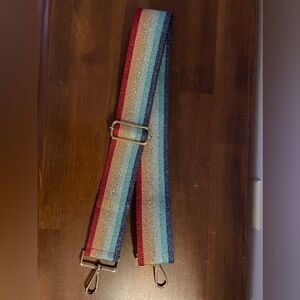 Pom Pom London Adjustable Rainbow Glitter Purse Strap